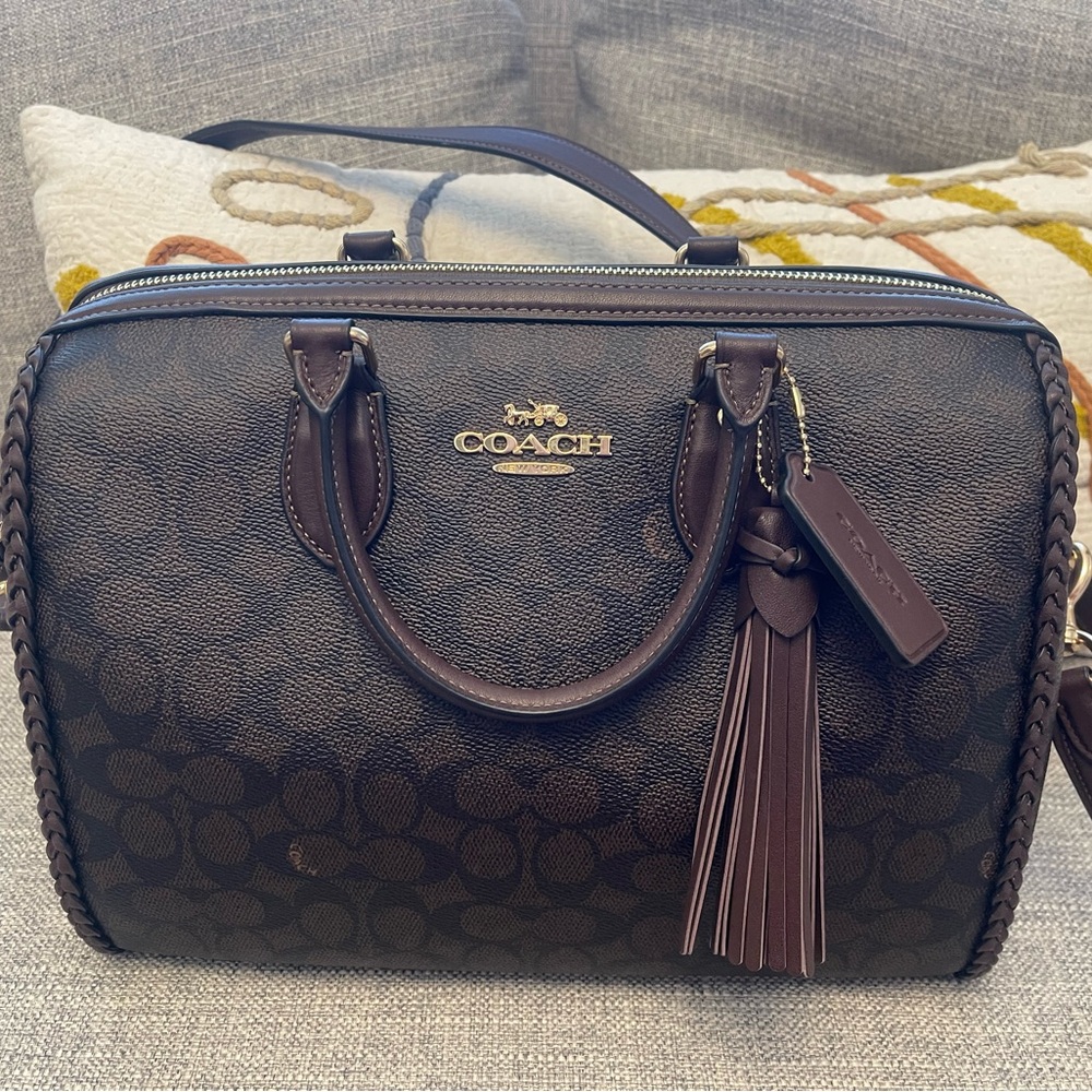 No longer available - Coach Rowan Large- Signature Braided with Tassel